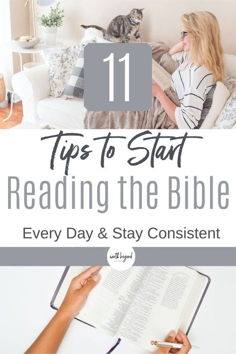 If you want to stay consistent with your Bible reading but find yourself struggling with how to do so, then this post is for you! I'll share 11 tips to help you with how to read the Bible each day and stay consistent to create that habit. Start Reading The Bible, Reading The Bible, Verse Mapping, Moments Quotes, Read The Bible, Bible Study Notebook, Reading Habits, Stay Consistent, Be Consistent