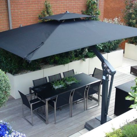 Giant Umbrellas supplied by Radiant Blinds & Awnings Large Outdoor Umbrella, Best Patio Umbrella, Large Patio Umbrellas, Cantilever Patio Umbrella, Offset Patio Umbrella, Outdoor Terrace, Outdoor Patio Designs, Garden Umbrella, Garden Parasols