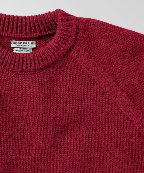 Edisto Crew Sweater - Eggplant / XL Red Knit Sweater, Downtown Outfits, Everyday People, Embroidery Stitch, Future Clothes, Men Stylish Dress, Cozy Knit Sweater, Italian Craftsmanship, Sweater Sale