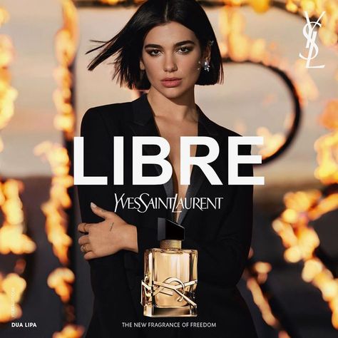 Dua Lipa is the Face of YSL New Fragrance Libre Ysl Parfum, Bandeja Perfume, Saint Laurent Libre, Ysl Libre, Ysl Perfume, Saint Laurent Perfume, Fragrance Campaign, Ysl Makeup, Perfume Photography