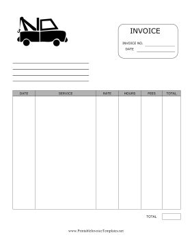 Towing companies can use this printable service invoice featuring a tow truck. Free to download and print Car Battery Hacks, Battery Hacks, Towing Company, Free Powerpoint Templates, Towing Service, Invoice Template, Custom Business Cards, Tow Truck, Car Battery