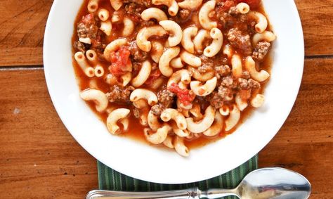 Gonna Want Seconds - American Goulash Worchester Sauce, New England Autumn, Season Salt, England Autumn, American Goulash, Goulash Recipe, Cut Recipe, Seasoning Salt, Wheat Pasta