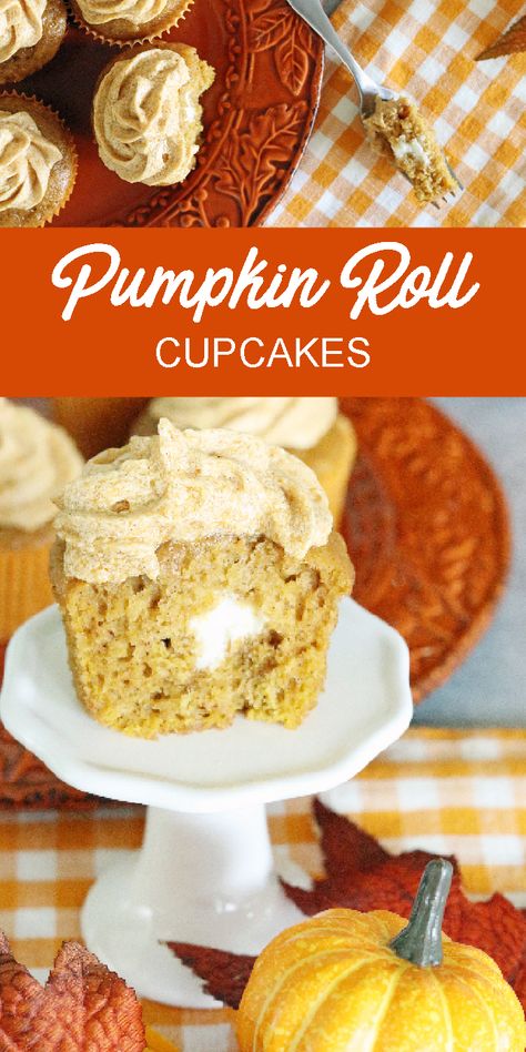 Cupcakes For Fall, Cupcakes Fall, Moist Pumpkin Muffins, Cookies Pumpkin, Pumpkin Roll Cake, Cupcakes Easy, Pumpkin Coffee Cakes, Fall Cupcakes, Pumpkin Recipes Easy