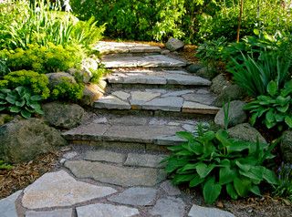 Flagstone Steps, Stepping Stone Walkways, Landscape Stairs, Flagstone Walkway, Landscape Steps, Patio Steps, Flagstone Patio, Garden Steps, Concrete Steps