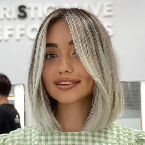 Layers Around The Face, Collarbone Bob, Haircuts For Square Faces, Very Short Pixie Cuts, Asymmetrical Bangs, Haircut For Square Face, Long Layered Cuts, Blonde Lob, Square Face Hairstyles