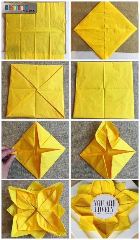 Easy napkin folding