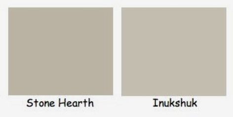 Inukshuk Benjamin Moore is the perfect light beige paint colour for honey oak / orange oak / yellow oak hardwood floors. Inukshuk doesn’t look green or grey. Stone Hearth Benjamin Moore takes on a green hue in the evening against honey oak flooring. Inukshuk Benjamin Moore, Benjamin Moore Inukshuk, Stone Hearth Benjamin Moore, Light Beige Paint Colors, Oak Hardwood Floors, Stone Hearth, Beige Paint Colors, Budget Kitchen Makeover, 2024 Kitchen