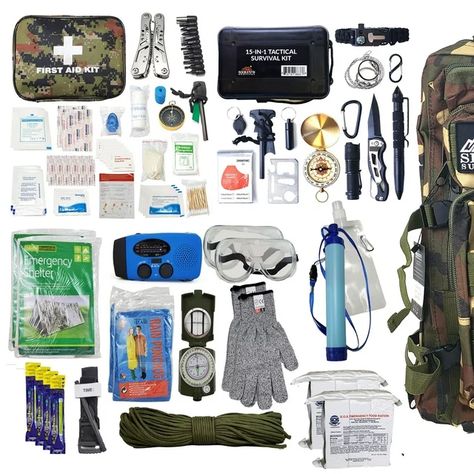 Vital 72 Hour Emergency Survival Kit for Family - Be Prepared for Hurricanes, Floods, Tornadoes or Other Disasters - 72 Hours of Food & Water for 2 Per Bag - Walmart.com Tornado Shelter, Emergency Blankets, Emergency Blanket, Survival Backpack, Emergency Survival Kit, Mini Flashlights, Emergency Shelter, First Aid Supplies, Survival Tools