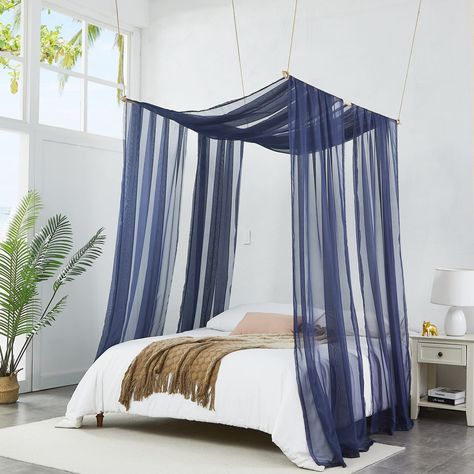 PRICES MAY VARY. ✅ COMBINATION OF SIZE & PRICE THAT'S HARD TO BEAT - Our Color Sheer Fabric Come in 4 Unique Sizes: 12 Feet, 18 Feet, 24 Feet and 30 Feet That Can Fit Twin Bed Canopy, Full Size Bed Canopy, Queen Bed Canopy, King Canopy Bed or Even Larger California King Bed. The Bundle Also Costs a Lot Less Than Comparable Canopies Purchase Separately. Most Other Bed Canopies & Drapes Sellers Charge Over 50% More for Fabric of Comparable Length and Width and Offer Only Single White Color. ✅ MAKE Drapes Over Bed, Iris Decor, Canopy Drapes, Bed Canopy Curtains, Kids Bed Tent, White Bed Canopy, Twin Canopy Bed, Kids Bed Canopy, Princess Canopy Bed