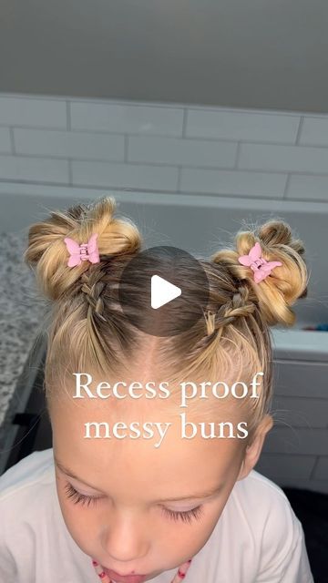 Cute Easter Hairstyles, Two Buns Hairstyle, Toddler Girl Haircut, Short Hair For Kids, Umgestaltete Shirts, Kids Short Hair Styles, Cute Bun Hairstyles, Easy Toddler Hairstyles, Tail Hairstyle