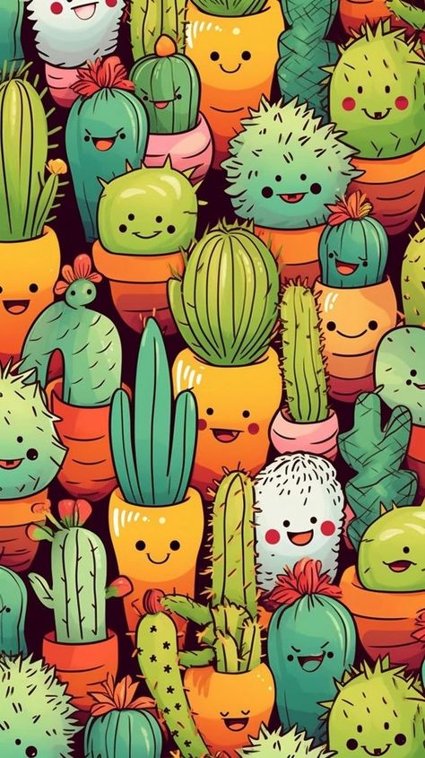 Cactus Phone Wallpaper, Aesthetic Cactus Wallpaper, Aesthetic Cactus, Wallpaper Iphone Pretty, Adorable Aesthetic, Cactus Wallpaper, Best Wallpaper Hd, Floral Wallpaper Iphone, Phone Background Patterns