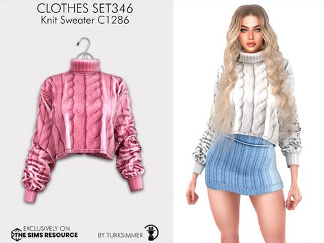 Cross Sweater, Sims 4 Toddler, The Sims4, The Sims Resource, Sims Resource, Knitted Sweater, The Sims, Sims 4, Favorite Things List