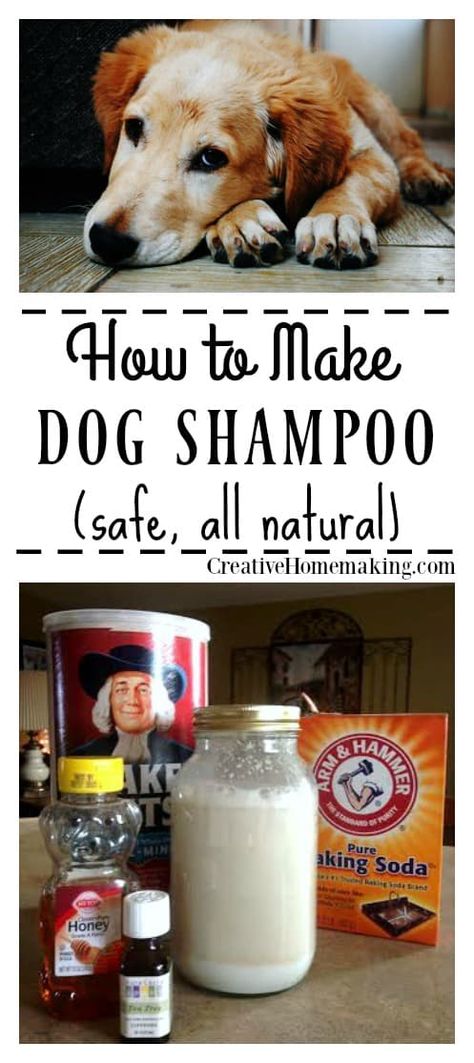 Easy all-natural dog shampoo that will leave your pet clean and smelling fresh and only costs pennies to make. Diy Non Toxic Dog Shampoo, Homemade Dog Shampoo For Itchy Skin, Dog Shampoo Recipe, Diy Dog Shampoo, Homemade Dog Shampoo, Natural Dog Shampoo, Deep Cleaning Hacks, Shampoo Recipe, Deep Cleaning Tips