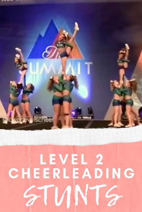 Lots of level 2 cheerleading stunts for inspiration! Level 1 Stunts Cheer, Level 2 Cheer Stunts, Level 2 Cheer, Cheerleading Stunts, Cheerleading Pyramids, Cheerleading Stunt, Cheer Stunts, I Can Not, Cheerleading