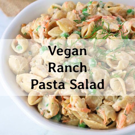 Homemade Vegan Ranch Dressing, Vegan Ranch Dressing, Creamy Pasta Salads, Vegan Pasta Salad, Creamy Ranch Dressing, Creamy Ranch, Ranch Pasta Salad, Ranch Pasta, Vegan Ranch