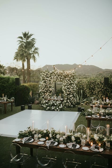 Engagement Party Venue, Wedding Cermony, Backyard Engagement Parties, Arizona Wedding Venues, Scottsdale Wedding, Ethereal Wedding, Wedding Venue Decorations, Engagement Decorations, Wedding Table Settings