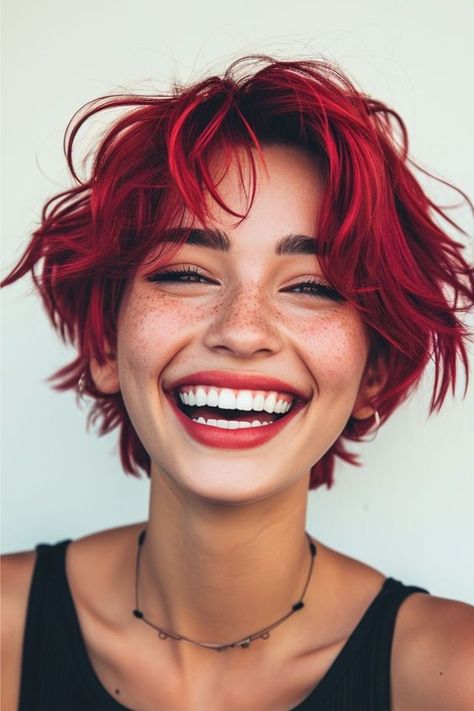 Short Red Hair, Tutorial Hair, Tips Hair, School Hair, Styling Hair, New Hairstyle, Hair Images, Care Hair, Hair Fashion