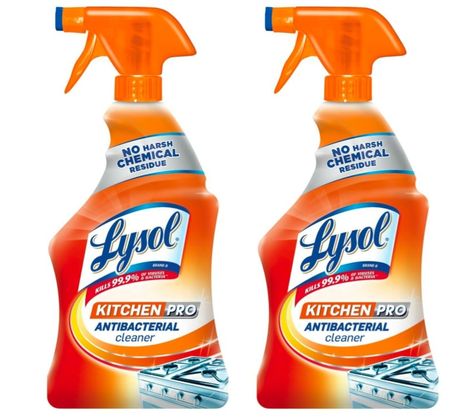 Lysol Kitchen Pro Antibacterial Cleaner Spray 22oz - No Harsh Chemicals (2 Pack) - shopzfy.com Kitchen Sink Cleaner, Kitchens Countertops, Stove Top Cleaner, Sink Cleaner, Spray Cleaner, Kitchen Spray, Oven Cleaner, Disinfectant Spray, Kitchen Cleaner