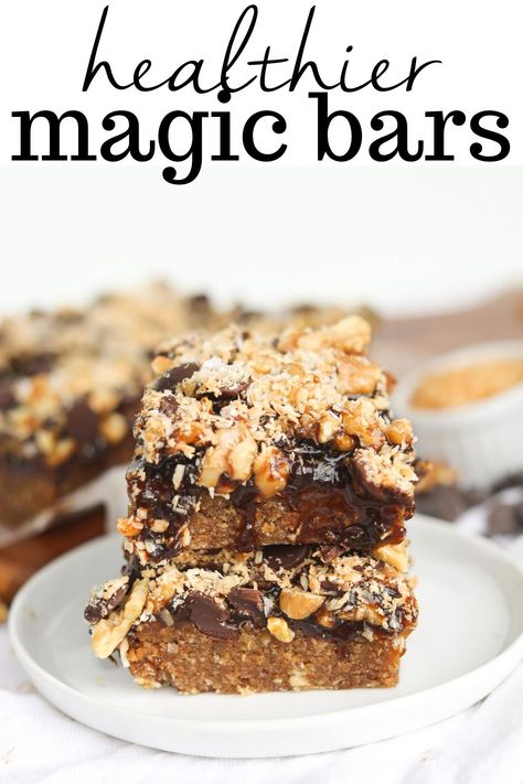 Magic Bars Recipe, Layer Bars, Magic Bars, Healthy Bars, Walnut Recipes, Healthier Desserts, Time Of The Day, Gluten Free Recipes Easy, Fool Proof Recipes