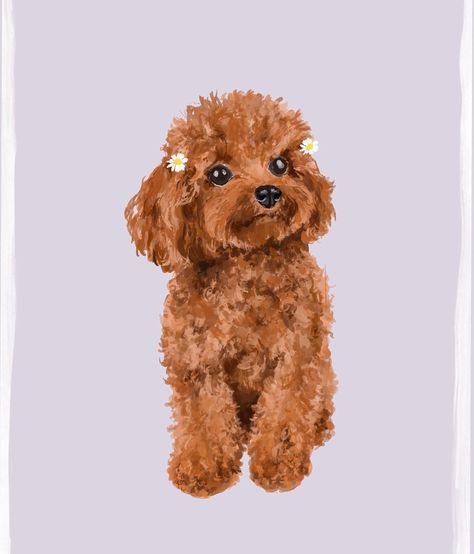 Peony the Toy Poodle 🐾 . . . . . . #poodle #poodlesofinstagram #poodlelove #dogsofinstagram #toypoodlelove #toypoodlepuppy #toypoodle #poodlelove #poodlegram #petportraitartist #petportraits #petlovers #dogillustration #dogart #artistsoninstagram #art #artist #illustration #illustrationartists Poodle Dog Illustration, Toy Poodle Illustration, Poodle Painting, Poodle Illustration, Dog Watercolour, Poodle Drawing, Repetitive Patterns, Dog Drawing Simple, Toy Poodle Puppy