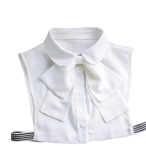 Korean Women White Detachable Bow False Shirt Doll Collar Blouse Dickey - CW186A6RZE8,Women's Clothing, Tops & Tees, Blouses & Button-Down Shirts  #women #fashion #style #outfits #sexy #Blouses & Button-Down Shirts Fake Collar, Doll Collar, Half Shirts, Women's Button Down Shirt, Work Suits, Outerwear Outfit, Collars For Women, Collar Blouse, Collar Shirts