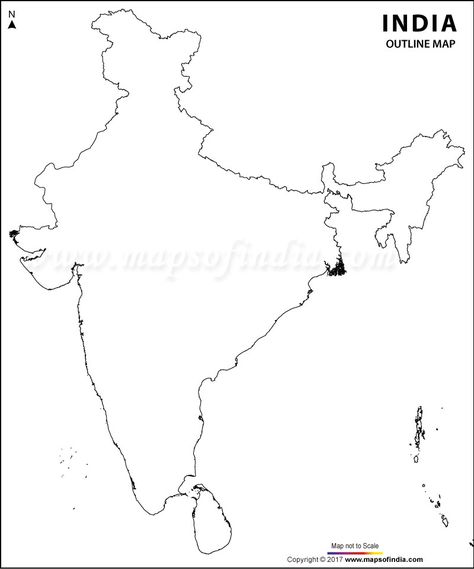 India Blank Map India Outline Map A4 Size, Geography Vocabulary, Tv Showcase, Map Of India, Map Quiz, Student Images, 26th January, Phonics Flashcards, Certificate Format