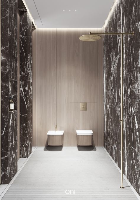 Bedroom Marble, Bathroom Japandi, Miami Mansion, Bathroom Powder Room, Architectural Design Studio, Powder Room Design, Feels Like Home, Toilet Design, Shop Interior Design