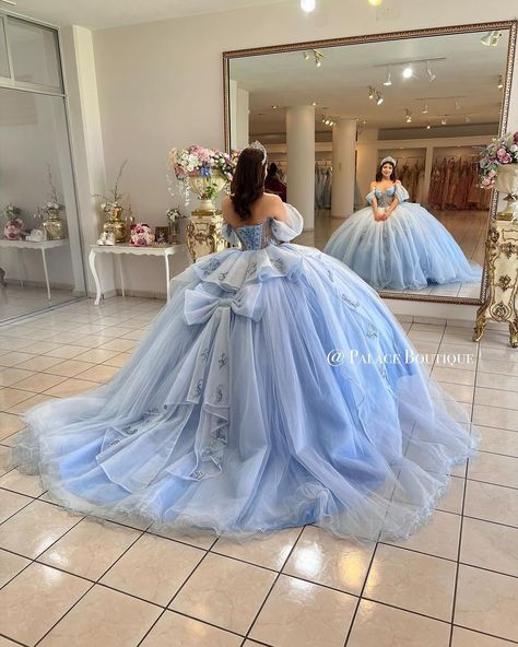 Winter Theme Quinceanera Dresses, Celeste Quinceanera Dresses, 15 Quinceanera Dresses Blue, Xv Dresses Blue Cinderella, Quince Dresses Blue Cinderella, Cinderella 15 Dress, Quince Inspo Dresses, Icy Blue Quinceanera Dresses, Light Blue Dress Quinceanera