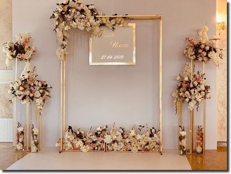 Modern Wedding Centerpieces, حفل توديع العزوبية, Wedding Stage Backdrop, Reception Backdrop, Wedding Background Decoration, Rustic Wedding Decorations, Diy Wedding Backdrop, Wedding Stage Design, Wedding Backdrop Design