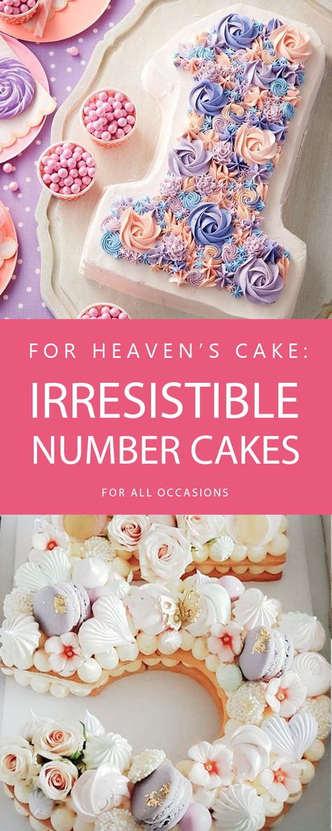 Number 1 Shaped Birthday Cake, Number 2 Cake Decorating Ideas, How To Make A Number 1 Cake, Making A Number Cake, Buttercream Number Cake, Cake Shapes Ideas Birthdays, Wilton Number Cake Pan, 5 And Fabulous Birthday Cake, How To Decorate Number Cakes