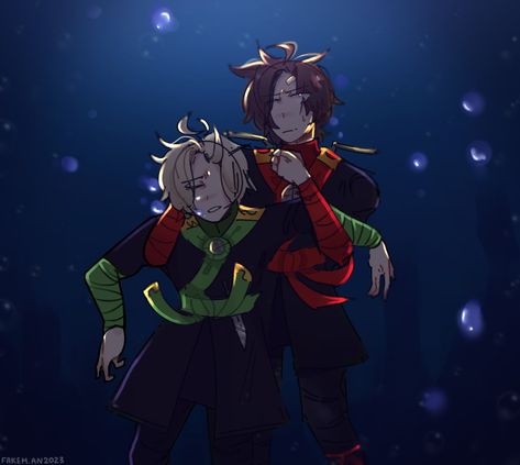 Ninjago Season 5 Fanart, Ninjago Kai And Lloyd Brothers, Kai And Lloyd Brothers, Lloyd X Kai Fanart, Ninjago Rgb Siblings, Ninjago Kai X Lloyd, Kai X Lloyd, Kai And Lloyd, Lloyd X Kai