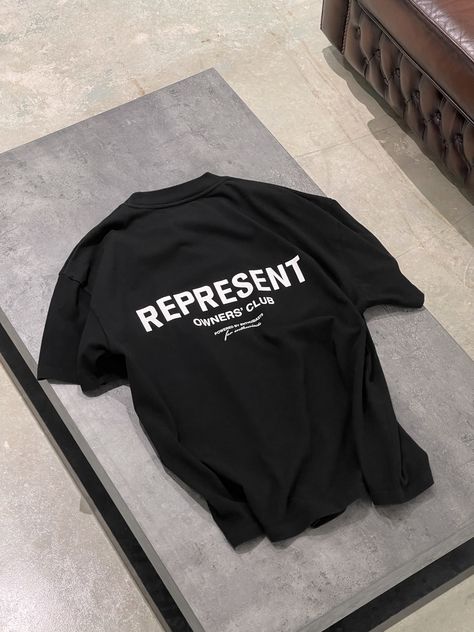 Represent Owners Club, Minimal Shirt Design, Streetwear Ideas, As Monaco, Shirt Design Inspiration, Club T Shirt, Graphic Tshirt Design, Shirt Print Design, Clothing Photography