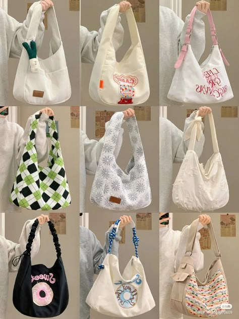 Stylish School Bags, Kawaii Bags, My Style Bags, Aesthetic Bags, Diy Bag Designs, 사진 촬영 포즈, Girly Bags, Quick Outfits, Girly Accessories