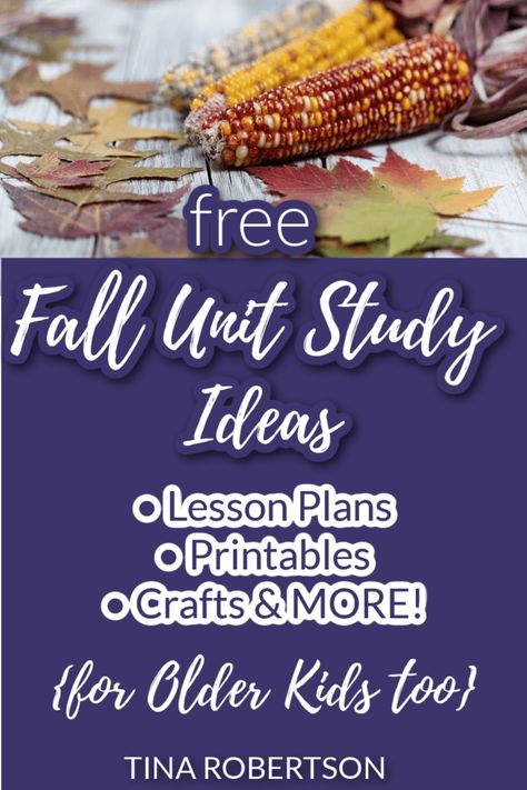 Kindergarten Fall Unit Studies, Fall Unit Study Kindergarten, Homeschool Fall Ideas, Leaf Unit Study, Fall Unit Study Homeschool Free, Free Fall Homeschool Printables, Free Fall Unit Study, Fall Unit Kindergarten, Free Science Unit Studies