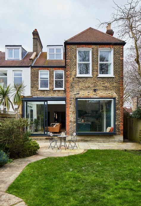 Victorian House Patio Ideas, Victorian Home Extension, London Extension Victorian Terrace, Victorian Semi Extension, Terrace House Extension Floor Plans, Victorian Terrace Extension, Terrace Bathroom, Victorian Extension, Terrace Extension