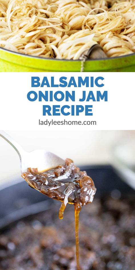 Onion Bombshell, Balsamic Onion Jam Recipe, Preserve Onions, Balsamic Onion Jam, Caramelizing Onions, Onion Jam Recipe, Caramelised Onion Chutney, Canning Jam Recipes, Onion Chutney