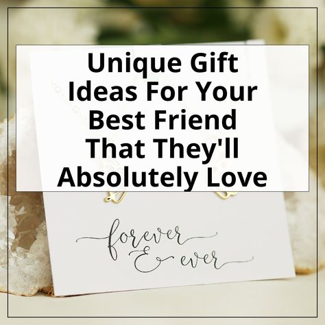 Discover unique gift ideas for your best friend that they'll absolutely love! From personalized treasures to thoughtful surprises, find the perfect gift that shows how much you care. Whether it's a birthday, holiday, or just because, these creative suggestions will make your best friend feel truly special. Explore our curated list to find a memorable gift for your best friend that they'll cherish forever. Best Friend Gifts Diy, Memorable Gifts For Best Friends, Gifts For Best Friends, Gifts Forbest Friend, Diy Gifts For Friends, For Your Best Friend, Gift For Best Friend, Just Because Gifts, Unique Gift Ideas