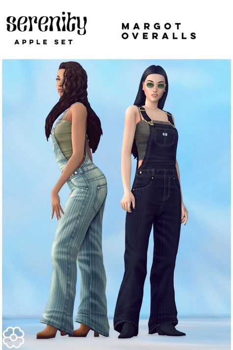 Sims 4 Overalls, Sims 4 Female Clothes Cc, Sims 4 Female Clothes, Best Sims 4 Cc, Sims 4 Cc Clothes, Clothes Cc, My Sims, Sims 4 Game Mods, Sims 4 Mm Cc