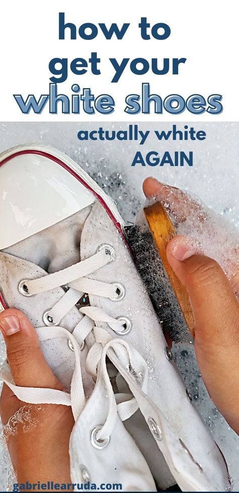 how to get your white shoes actually white again, cleaning brush on white converse How To Clean White Canvas Converse, How To Keep Sneakers White, Cleaning Nike Blazers, Cleaning White Cloth Shoes, How To Clean White Fabric Sneakers, Cleaning White Shoes With Baking Soda, Get Shoes White Again, Clean Shoes With Baking Soda, How To Get White Sneakers White Again