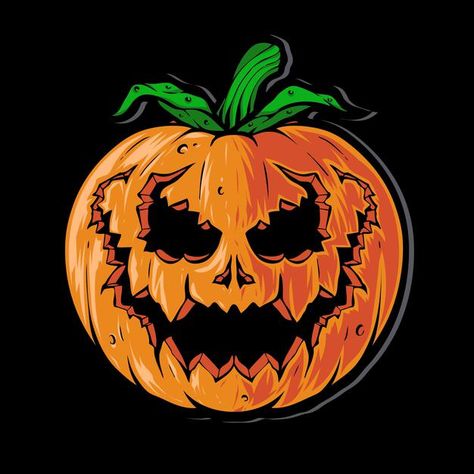 Scary pumpkin head halloween vector Free... | Free Vector #Freepik #freevector #banner #poster #party #halloween Halloween Event Poster, Digital Art Programs, Lantern Illustration, Event Poster Template, Evil Pumpkin, Pumpkin Drawing, Scary Witch, Pumpkin Vector, Halloween Vector