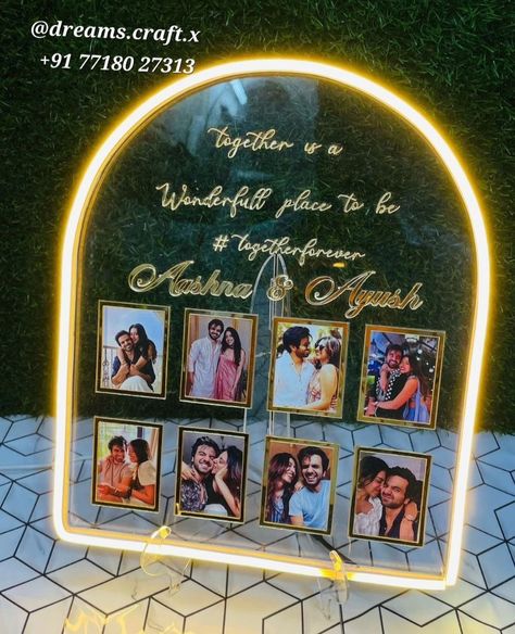 Led photo frame ✨️ 6 by 8 inch 8 by 10 inch 10 by 12 inch #ledphotoframe #acrylicframe #acrylicthumbboard #gift #customised #personalised Led Photo Frame, Acrylic Frames, 10 Inch, Customized Gifts, Photo Frame, Led, Frame, Gifts, Quick Saves