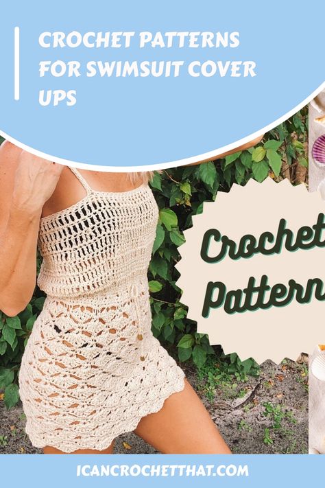 Crochet Patterns for Swimsuit Cover Ups Crochet Summer Beach Cover Up, Crochet Beach Coverup Pattern, Beach Dress Crochet Pattern, Crochet Beach Cover Up Skirts, Diy Crochet Beach Cover Up, Crochet Bathing Suit Cover Up Pattern, Crochet Beach Cover Up Pattern Free Easy, Crochet Coverup Pattern Free, Crochet Bathing Suits Pattern Free