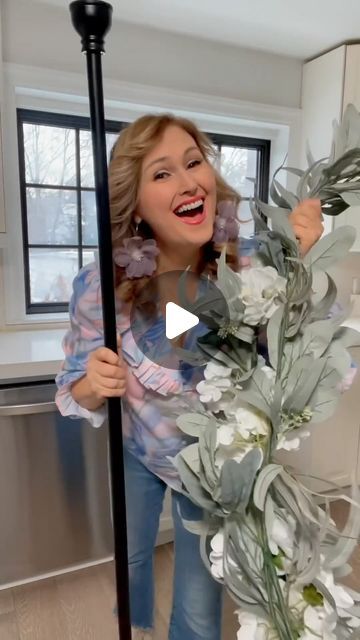 Jennifer Valentyne on Instagram: "Shower Curtain Rod Hack  Spring will be here soon but until then..Here’s what you need to bring a little sunshine indoors. •Shower Curtain Rod  •Floral Garland - I got mine at Michaels •battery operated lights  Hydrangeas are my fave flowers 🌸 I love these mini potted ones.  And candles make everything romantic 🥰  #hack #spring #floral #howto #diy" Curtain Window Ideas, Easter Window Decorations, Archway Decor, Window Garland, Bathroom Window Curtains, Diy Shower Curtain, Diy Floral Decor, Floral Arch Wedding, Bridal Shower Decorations Diy