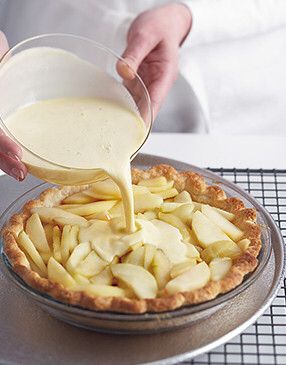 Apple Custard Pie, Apple Custard, Custard Pie Recipe, Apple Recipes Easy, Resep Salad, Custard Pie, Sweet Pie, Apple Pie Recipes, Deilig Mat