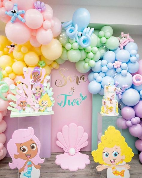 Bubble Gubbies Birthday Ideas, Bubble Guppies Themed Birthday Party, Bubble Guppies Birthday Theme, Bubble Guppies Birthday Party Ideas, Bubble Guppies Theme, Bubble Birthday Parties, Bubble Guppies Birthday Party, Birthday Decorations At Home, Bubble Guppies Party