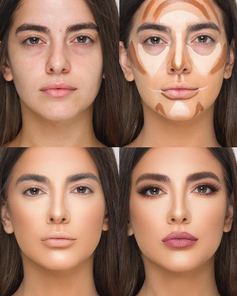 Samer Khouzami, Spray Makeup, Face Contouring Makeup, Membentuk Alis, Nose Makeup, Simple Makeup Tips, Filter Instagram, Eye Makeup Techniques, Beauty Makeup Tutorial