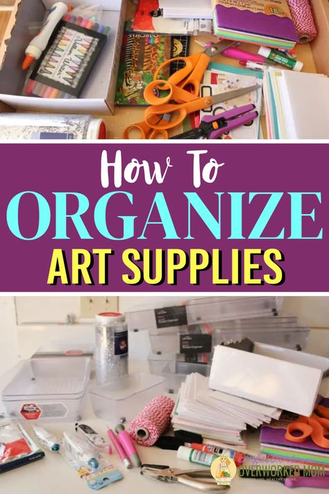 Organization Art Supplies, Craft Drawer Organization, Craft Supply Organization, Organize Art Supplies, Dream Art Room, Supply Organization, Craft Cart, Kids Craft Supplies, Art Supplies Storage