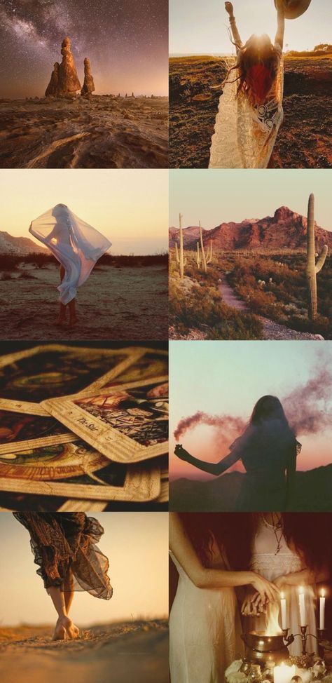 Desert witch Desert Witch, Witch Inspiration, Aesthetic Desert, Witchcraft Aesthetic, Modern Tarot Deck, Theatre Art, Aesthetic Collages, Desert Aesthetic, Witch Vibes