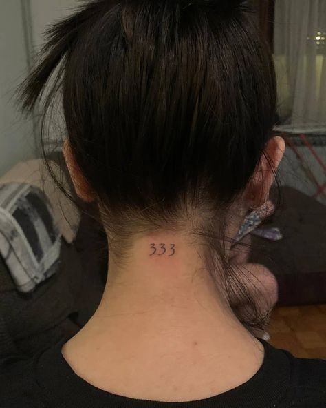 Tattoo Behind Neck, 333 Tattoo Ideas, Next Level Tattoo, 333 Tattoo, Middle Finger Tattoos, Elbow Tattoos, Incredible Tattoos, Boost Creativity, Symbols Of Strength