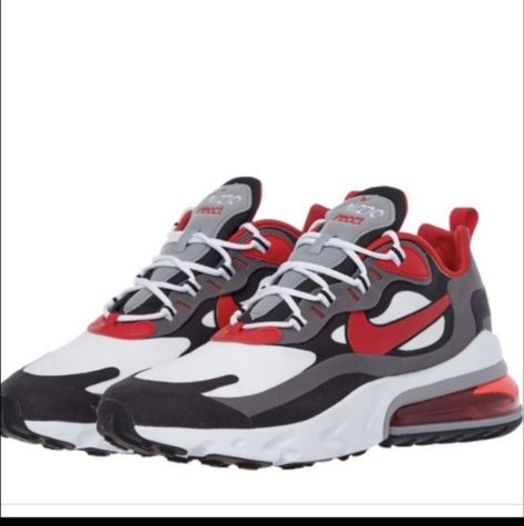 Nike Air Max 270 React Athletic Running Shoes Men's Size 13 There Are Dirty Areas Shown, Pass If This Bothers You Black/University Red/White/Iron Grey Check Out My Other 13's 2019 You Are Viewing An Item That Is Used/Pre-Owned (Unless Listed As New Or New With Tags) We Always Take Photos Of Every Angle, And May In Human Error Miss Tiny Flaws. Please Take The Time To Look At All Photos Provided And Read Listing In Its Entirety. Thanks For Looking! ((( Smoke Free/Pet Free Reselling Home ))) Check Nike Air Max 270 React, Air Max 270 React, 270 React, Truck Wheels, Athletic Running, Nike Air Max 270, Air Max 270, Running Shoes For Men, Sneaker Head